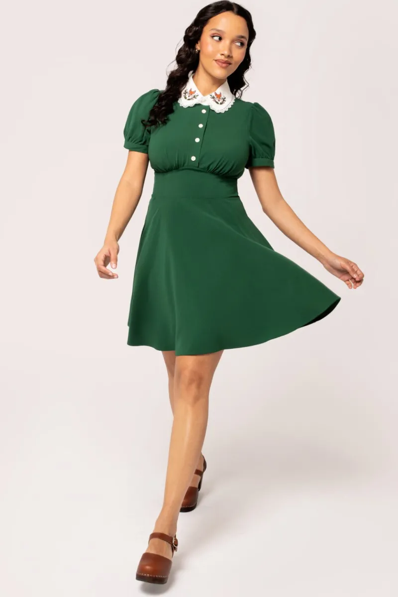 Hell Bunny Dresses | Vintage Dresses>Basil Mini Dress Green