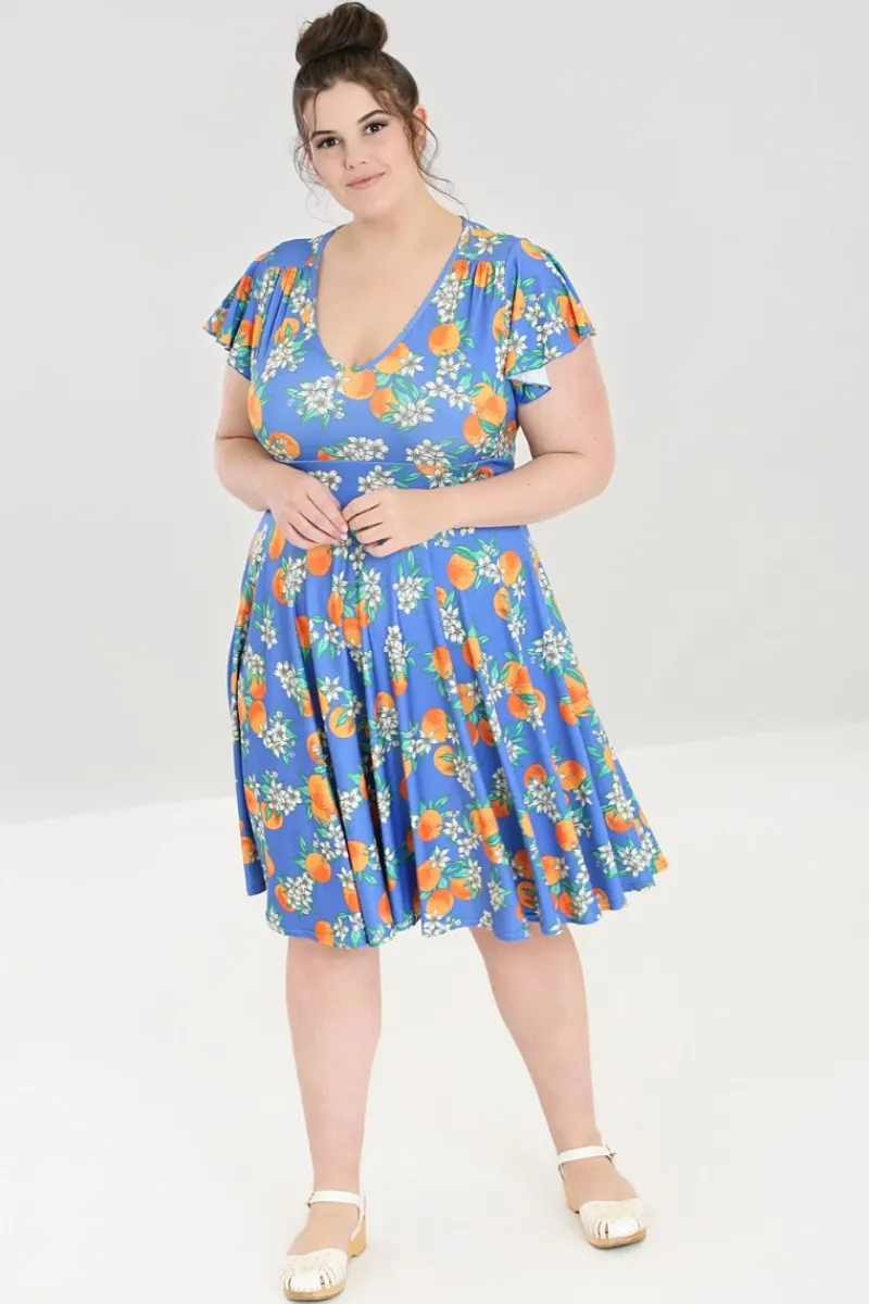 Hell Bunny Dresses>Castellana Dress Blue