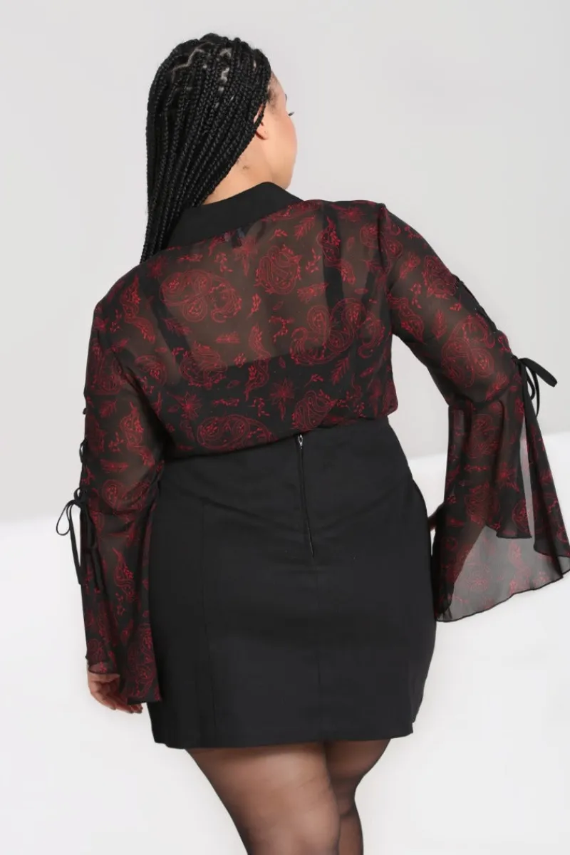 Hell Bunny Tops | Blouses>Clarice Blouse Black