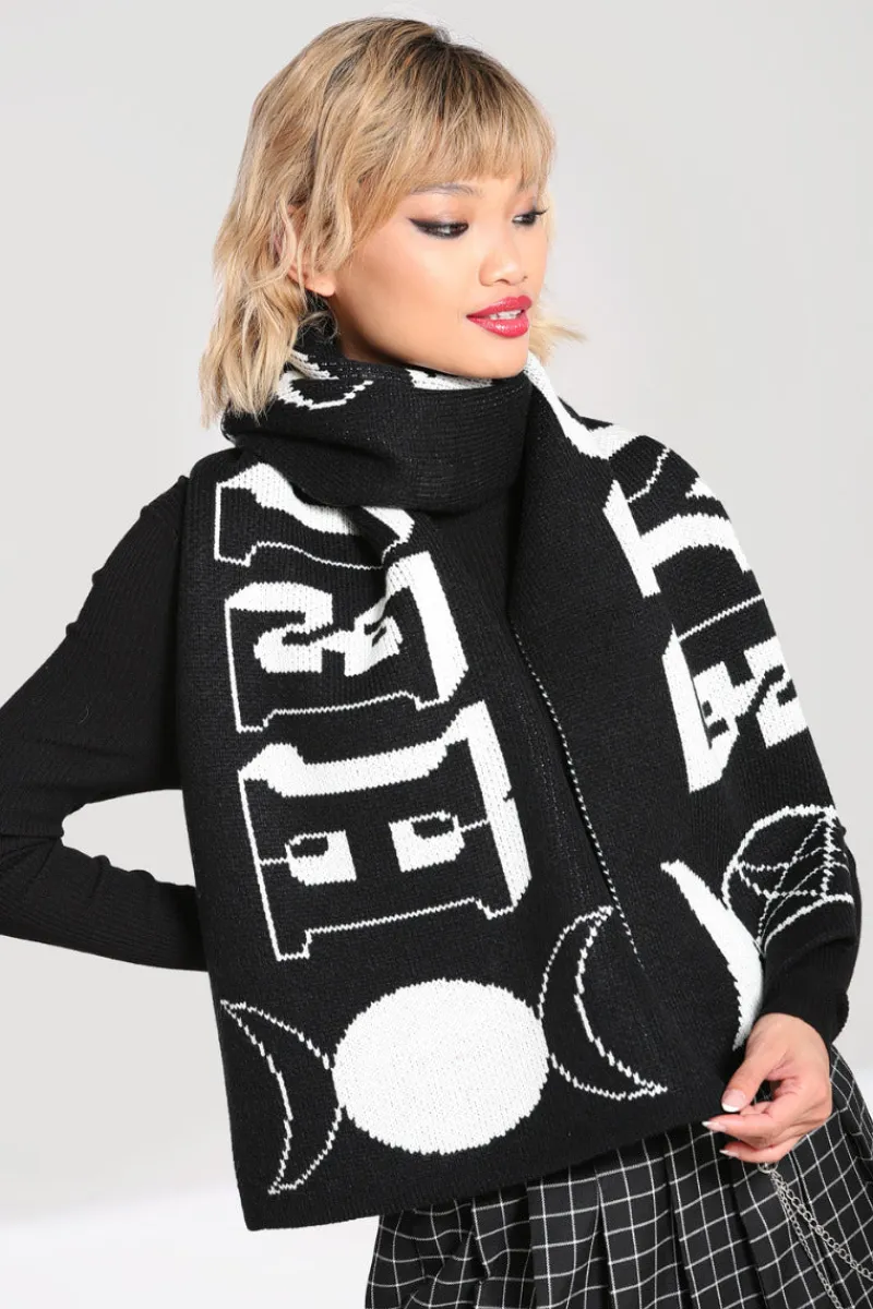 Hell Bunny Accessories>Hello Goodbye Scarf Black/White