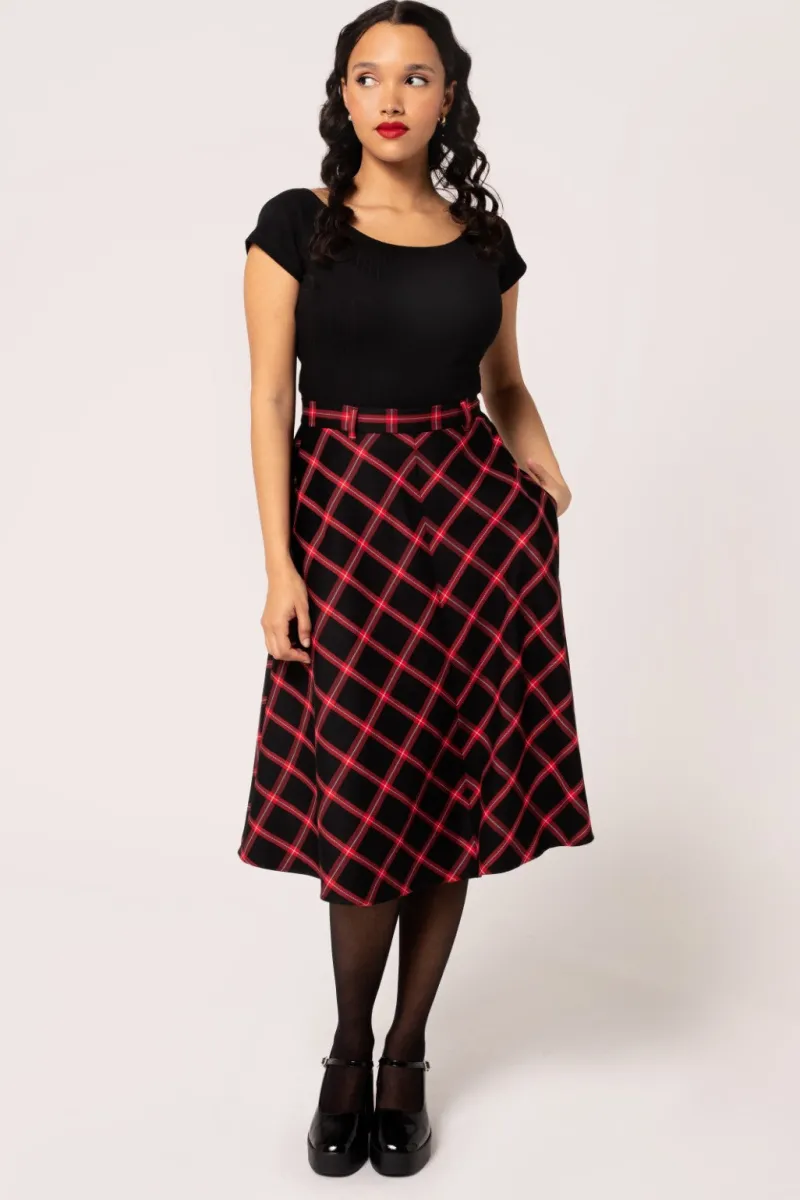 Hell Bunny Skirts | Skirts>Janine Skirt Black/Red