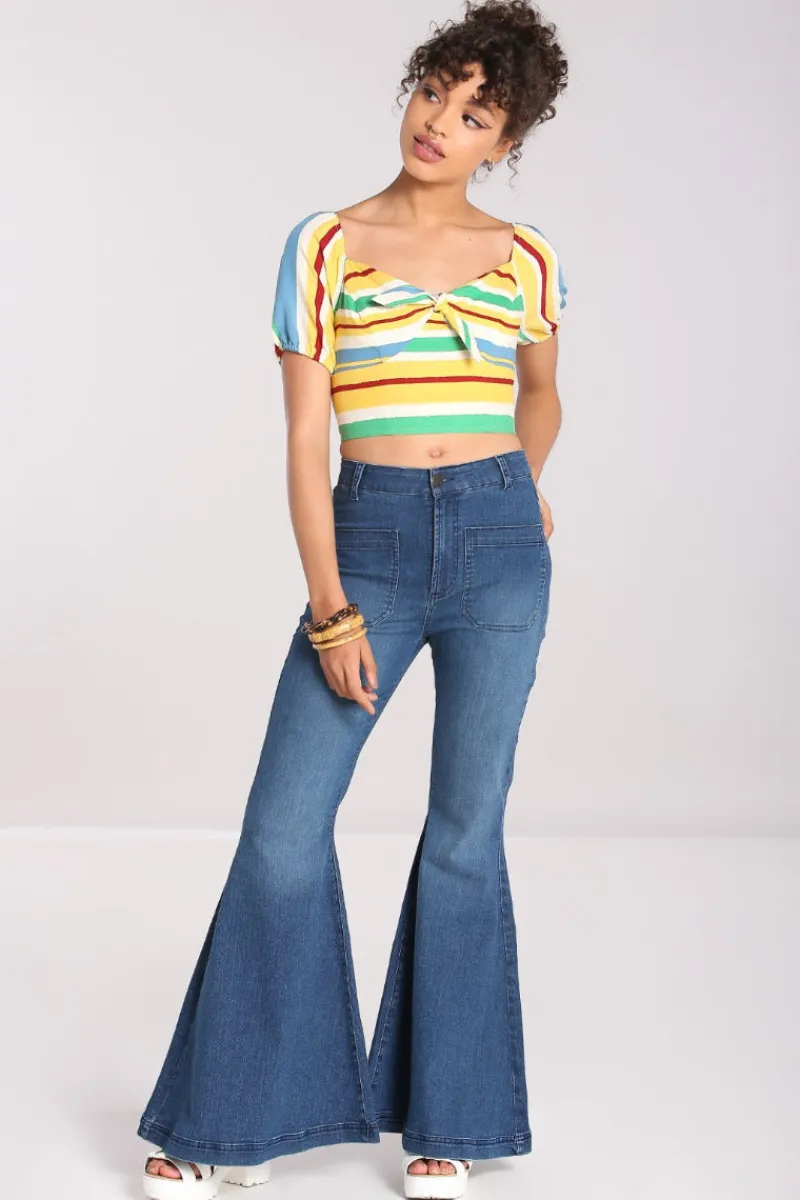 Hell Bunny Trousers & Shorts | Trousers & Shorts>Janis Jeans Blue