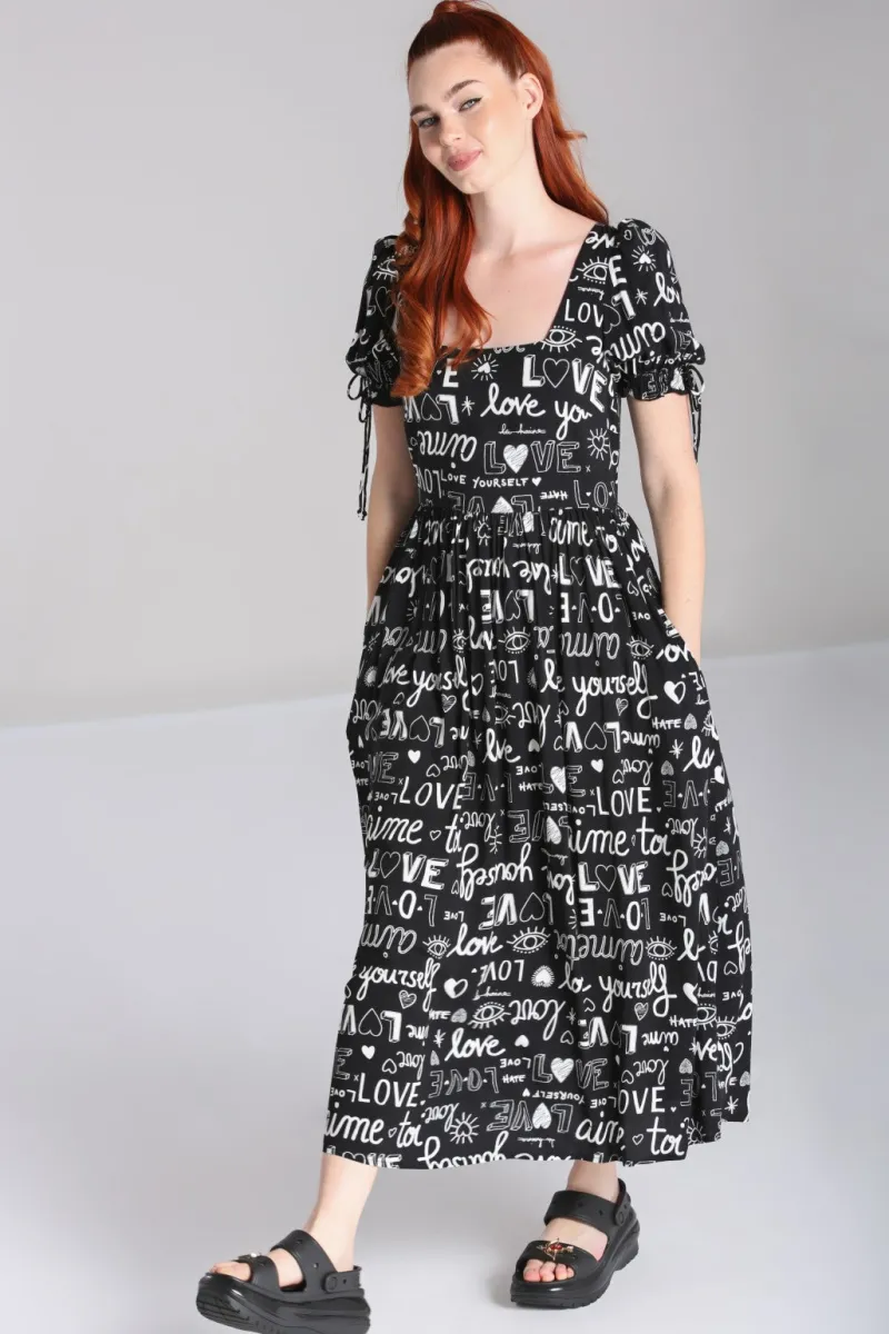 Hell Bunny Dresses>Love Yourself Maxi Dress Black