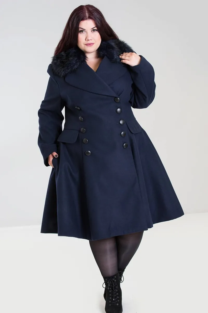 Hell Bunny Coats & Jackets>Milan Coat Navy