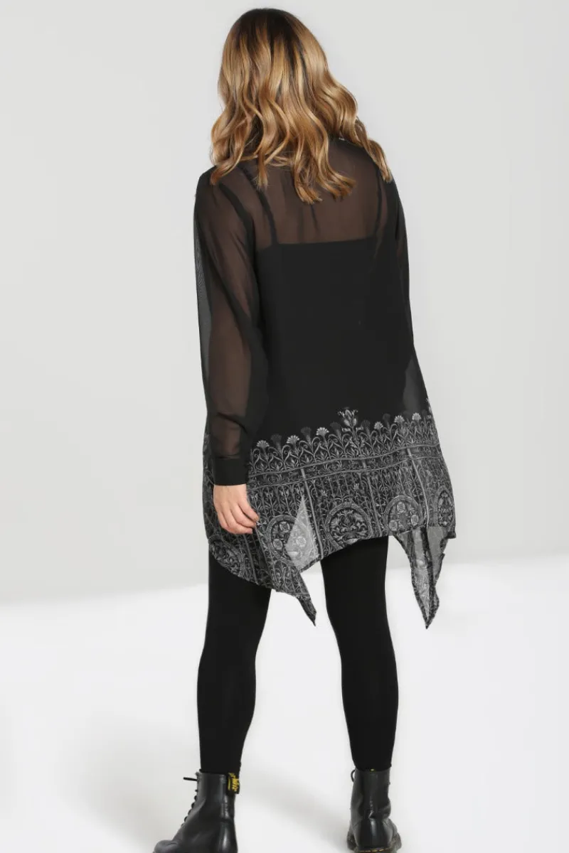 Hell Bunny Tops | Blouses>Secret Gate Tunic Black