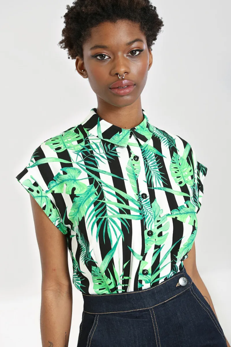 Hell Bunny Tops | Tops>Solana Shirt Black