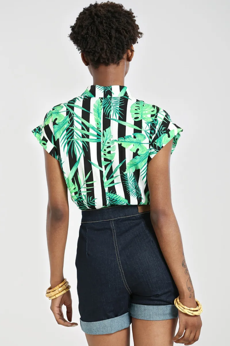 Hell Bunny Tops | Tops>Solana Shirt Black