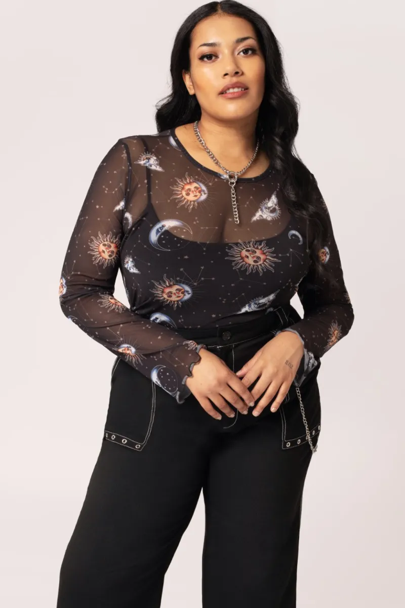 Hell Bunny Tops | Tops>Solaris Mesh Top Black