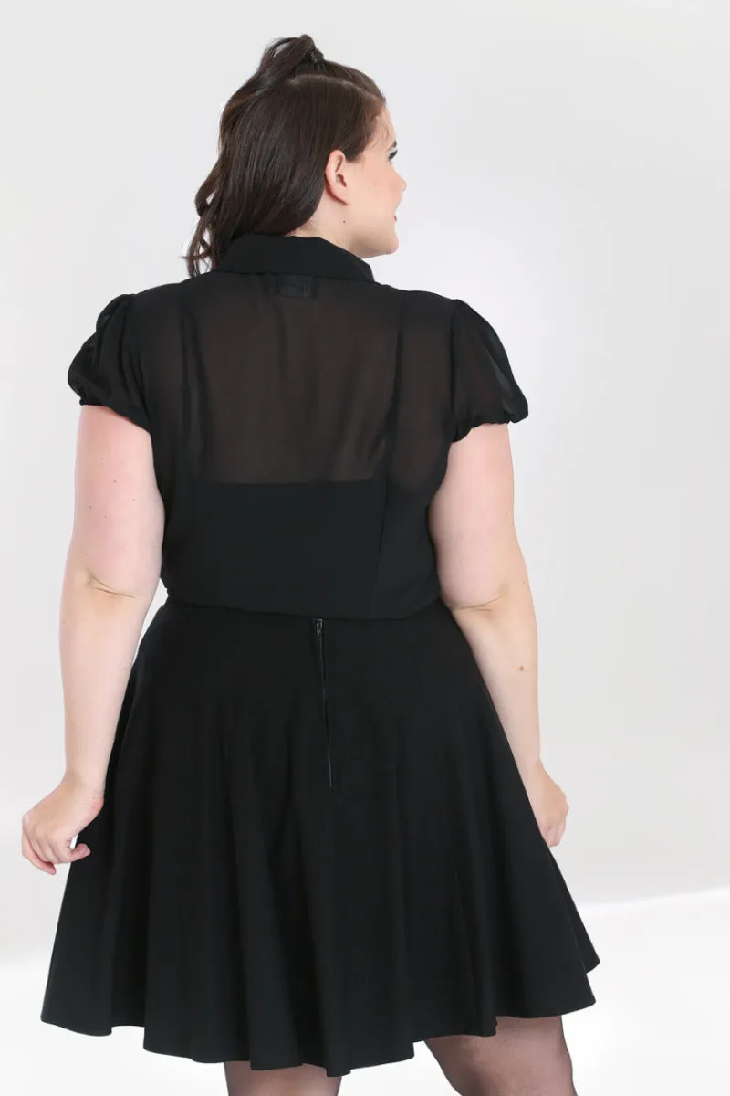 Hell Bunny Tops | Blouses>Taffy Blouse Black