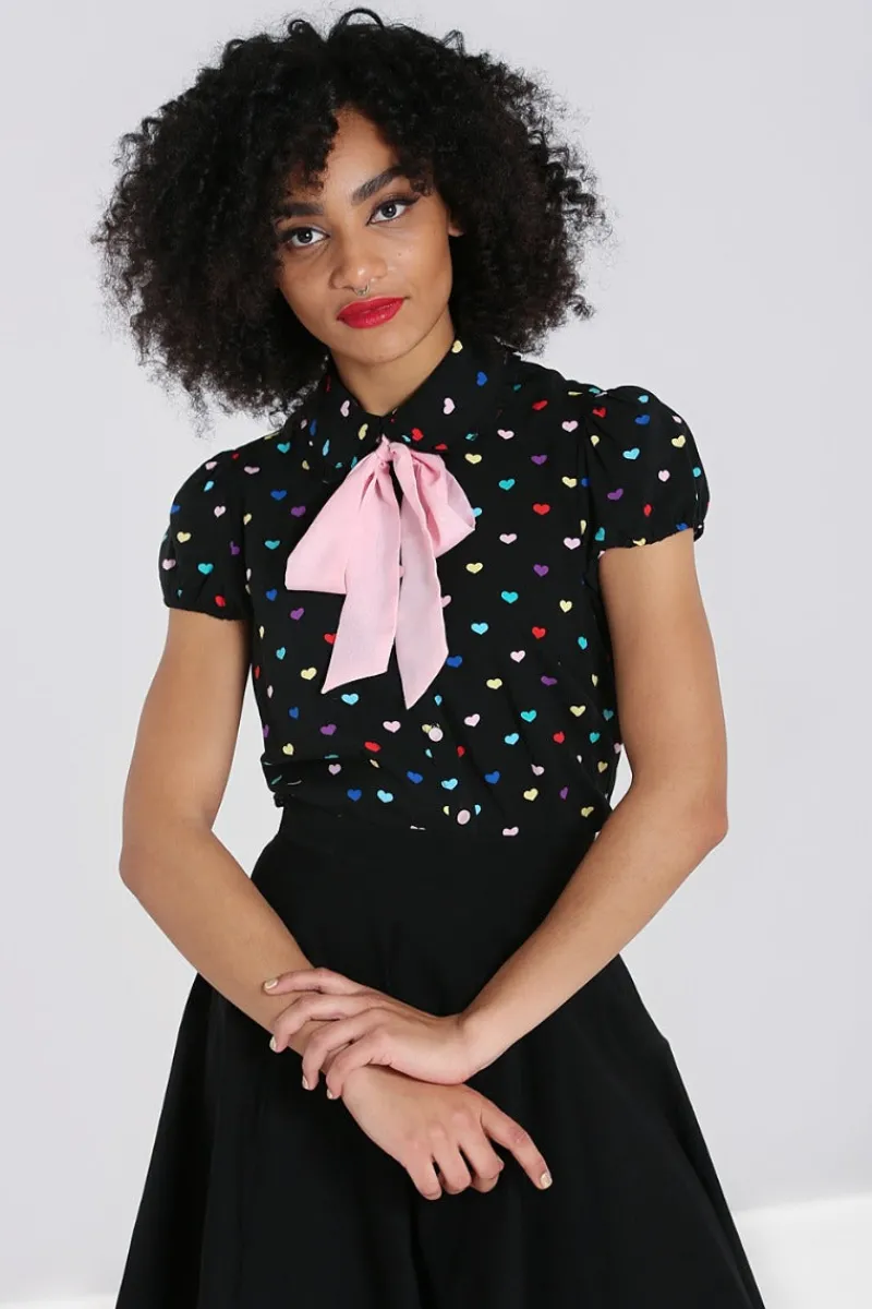 Hell Bunny Tops | Blouses>True Love Blouse Black