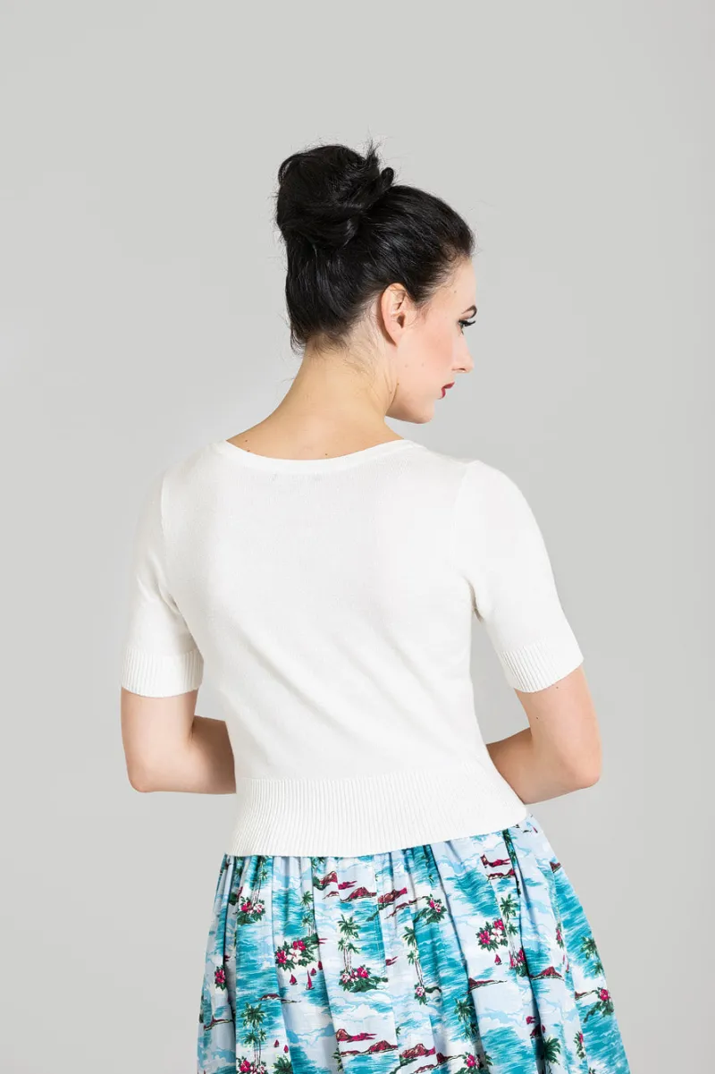 Hell Bunny Knitwear>Wendi Cardigan Ivory